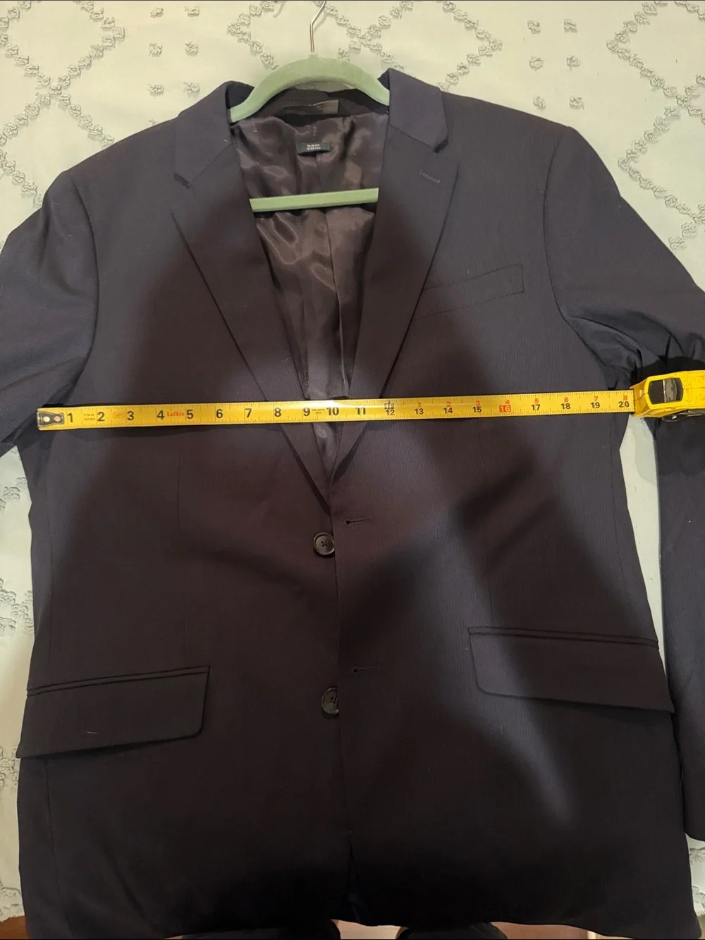 Perry Ellis Dark Navy Single-Breasted Suit Jacket